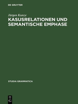 cover image of Kasusrelationen und semantische Emphase